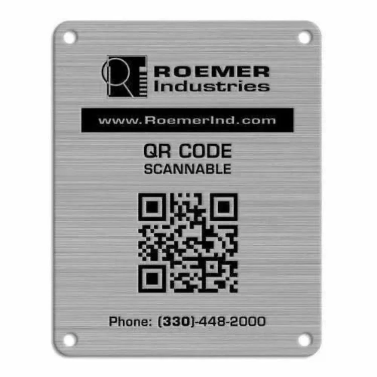 Aluminijska pločica s Qr kodom