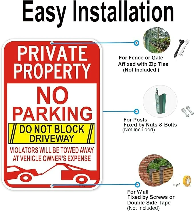 No Parking Private Property Sign